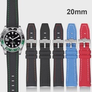 20mm Rubber Strap for Swatch X Omega MoonSwatch Seamaster 300 Curved End Diving Waterproof Silicone 