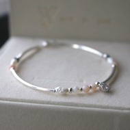 手鍊 帶來好運 蛋白石 珍珠 - 小豆樹 -