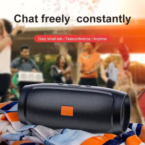 Bluetooth Speaker Dual Speaker Stereo Outdoor Wireless Speaker with TF FM Voice Broadcasting Portabl