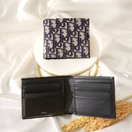 Original - Dior CD Bifold Wallet Dompet Pria Oblique Navy