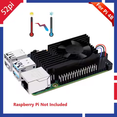 Adjustable Speed CNC Extreme Cooling Fan PWM Heatsink Kit Quiet Fan For Raspberry Pi 4 B Not Include