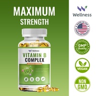 Wellness Vitamin B Complex Capsules With Vitamin B1, B2, B6, B12 120pcs