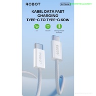 Robot RCC60W Fast Charging 60W Type-C to Type-C Data Cable 120cm Type C Cable Fast Charging Cable