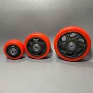 MERAH 4 inch PU wheel 4 inch wheel only/ wheel 4 inch PU red finger wheel/