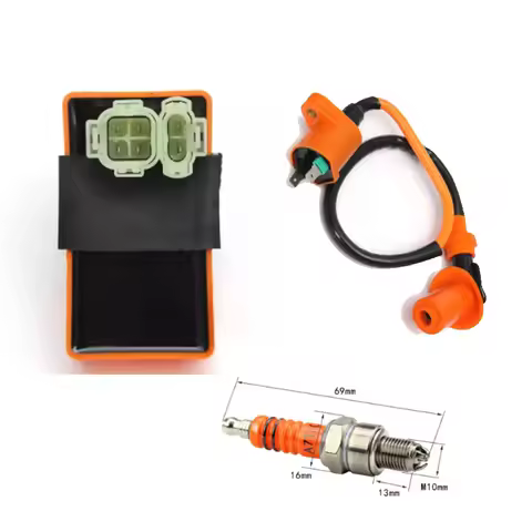 Performance Racing 6 Pins AC CDI Box Ignition Coil A7TJC Spark Plug for GY6 50 80 110 125 150cc Mope