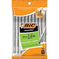 BIC Japan BIC Round Stick Long Life Ballpoint Pen Medium Point 10 Count