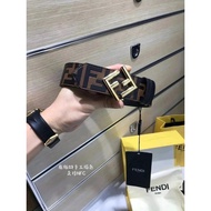 1: 1 Original Label Real Shot, FD Wide 38MM Twill F Logo Shape Pure Hand-Painted Color Belt Letter P