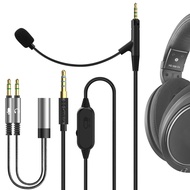 GEEKRIA Boom Mic Cable Compatible with Sennheiser HD 620S/599/598/505 2.5mm Jack Nylon Braided Repla