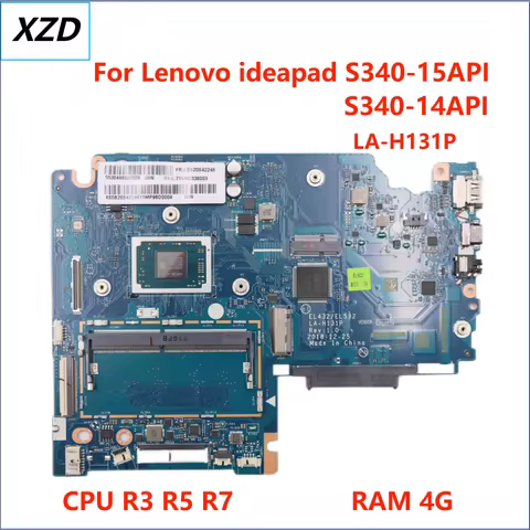 LA-H131P Mainboard For Lenovo IdeaPad S340-15API S340-14API Laptop Motherboard EL432 EL532 with R3 R