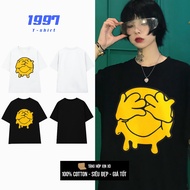 DREW smiley face t-shirt, thick, soft fabric, shy Drew smiley face cotton t-shirt, Drew shirt DREW01