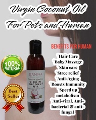 ⚡⚡LIANNA'S VIRGIN COCONUT OIL 100ML FOR PET AND HUMAN Cold Pressed ⚡⚡Virgin Coconut Oil Organic For 