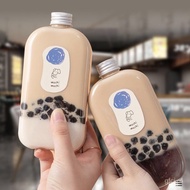 YQ31 Internet Celebrity Maggie Jay Chou Same Style Plastic Bottle Milk Tea Bottle Once Plastic Bottle Packaging Beverage