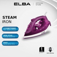 ELBA Steam Iron ESI-N1852(BL/PP) - Dry, Steam & Spray Function - Pink / Violet (1450W - 2180W)