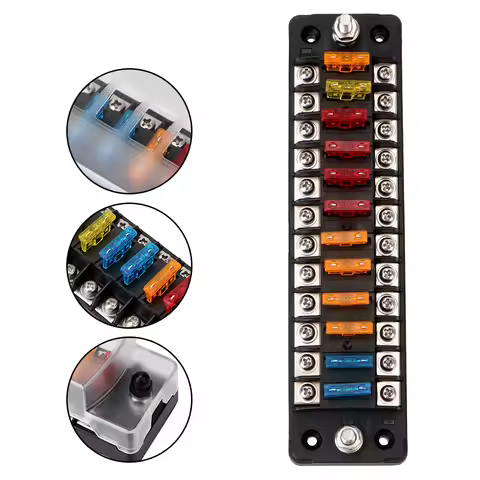 6 Ways 12 Ways 32V 75A Fuse Box Blade Fuse Block Flame Retardant With Double Fuses Holder For Auto C