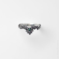 Twig Ring with Emerald Cubic Zirconia