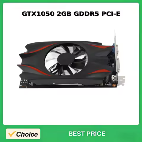 GTX1050 2GB GDDR5 PCI-E Gaming Graphics Card 128bit High Performance GPU Video Card HD Output 5000MH