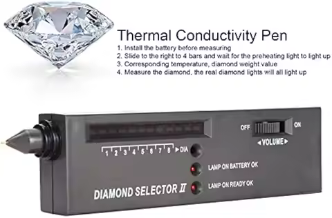 Diamond Selector Gold Test Kit Gemstone Jewelry Tester ToolPortable Electronic Diamond Tester, LED J