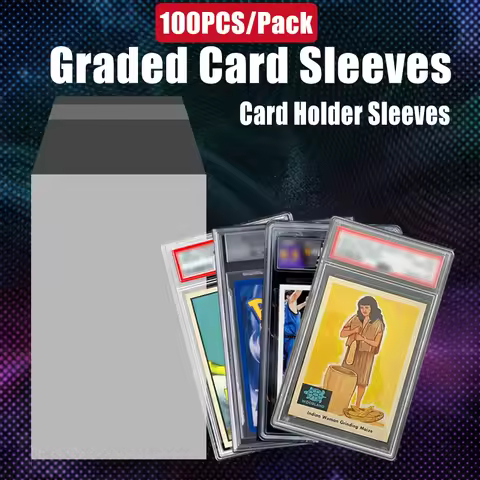 Trading Card Sleeves For PSA BGS Graded Card, Clear Plastic Protect Sleeves For Card Holders, 35PT-1