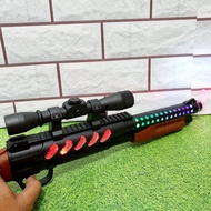 MAINAN TEMBAKAN SHOOTGUN NYALA BUNYI ANAK - MAINAN TEMBAKAN