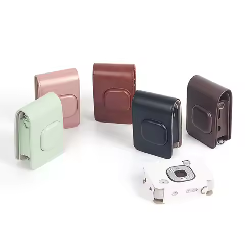 Retro PU Leather Case for Fujifilm Instax Mini Liplay Hybird Instant Film Camera Carrying Cover Comp