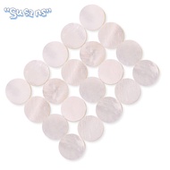 SUSANS 20Pcs  ​Fretboard Inlay Dots​, White Pearl Shell ​6mm ​Fretboard Position Marker​, Easy to in