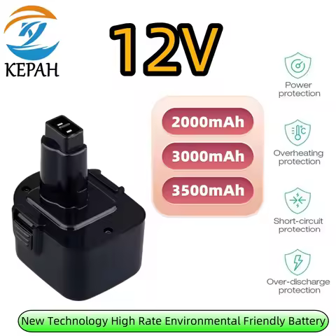 12V 2000-3000mAh Tool Battery DE9074 DC9071 DE9037 DE9071 DE9075 DW9071 DW9074 DC727 DW9072 DC756 DC