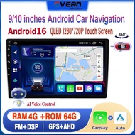 [8 + 64G 360 ระบบ Ai-Voice] Even Octa Core รถเครื่องเล่น Android วิทยุ Kereta 9 นิ้วหูฟัง 10 นิ้วรถเ