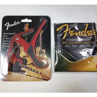 Fender Acoustic String  Guitar With  Free Capo (Gold) (alloy Zinc)
