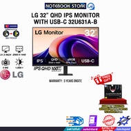 [ผ่อน 0% 6 ด.]LG 32” QHD IPS MONITOR WITH USB-C 32U631A-B (IPS QHD/100Hz) /ประกัน 3 Years Onsite