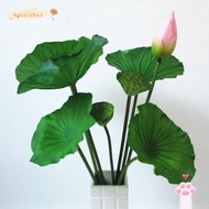 EUCALYTUSMY Artificial Flower, Landscape Artificial Flower Pole Artificial Lotus, Lotus Leaf Lotus L