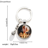 [DreamNest] Fashion Chess Keychain Chessboard Chess Car Keychain (th)