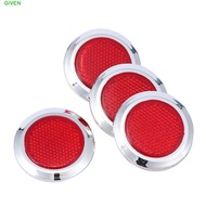 GIVEN Reflective Strips Red 4Pcs Self Adhesive Auto Bike Safety Warning