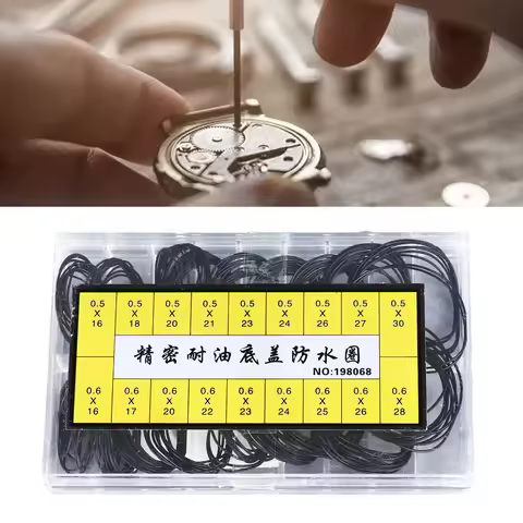 180 Pieces O Ring Watch Gasket Rubber Sealing Watch Back Cover Watch Repairing Tool 0.5mm 0.6mm O Ri
