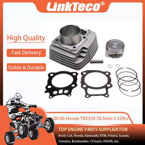 00-06 78.5MM 329cc Cylinder Piston Gasket Top End Rebuild Kit For Honda Rancher TRX 350 TRX350 350FM