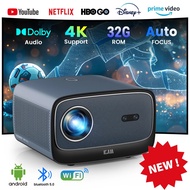 FANGOR 3000ANSI 4K Projector Android 2+32G Wifi Projector Free Netflix HDR Video Home Theater Beamer