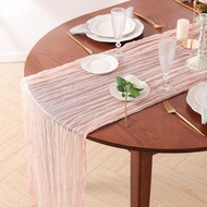 1pc/5pcs/10pcs (275 X 40cm) Light Pink Cheese Cloth Table Runner, 17 X 108 Inches (Approx 40 X 275cm