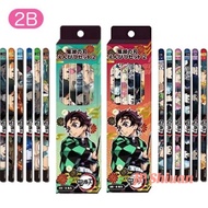 *** Japan Demon Slayer Blade No. 2 6 Pcs 2B Pencil School-Age Children Hexagonal Shaft Kitchen Gate 