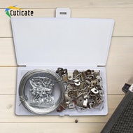 [Cuticate] Picture Hanging Wire Set, Wall Picture Hanging with Screw Tool, Wall Mounting, Picture Wi