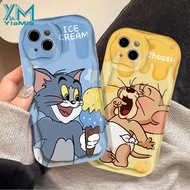 YiaMia Fashion Phone Case For VIVO V15 V15 Pro V20 Pro V23 5G V23E 4G V25 5G V25E V27 5G V27 Pro V27E V29 5G V29 Pro Cute Cartoon Tom Cat And Jerry Mouse Soft TPU Phone Cover