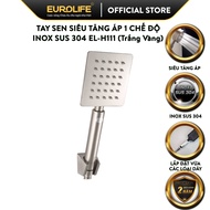 Stainless steel square shower arm SUS 304 Eurolife EL-H111 New (Yellow white) - SHOWER HANDLE ONLY