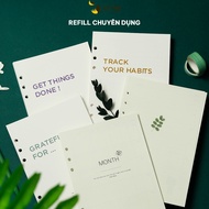 [STHM Stationery] - Specialized Refill - A5 - 6 holes - Cream paper 100gsm, 130gsm