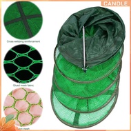 Candle✻【In Stock】❉  Telescopic Fyke Net Stainless Steel Ring Folding Fishing Net Fish Shrimp Cage Ou