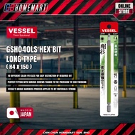 VESSEL GSH040L HEX BIT - LONG TYPE [H4x150]
