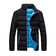 Mens Warm Winter Puffer Jackets Ultralight Puffer Down High Neck Short Jacket for Casual Daily Outfi