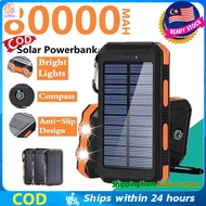 Solar power bank 80000mah waterproof quick charge power bank original with Ledlight , Solar Powerbank with LED Light