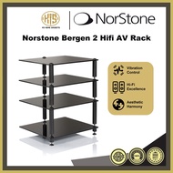 NorStone Bergen 2 Hi-Fi Rack with Vibration Control - 4 Shelves (Glossy Black)