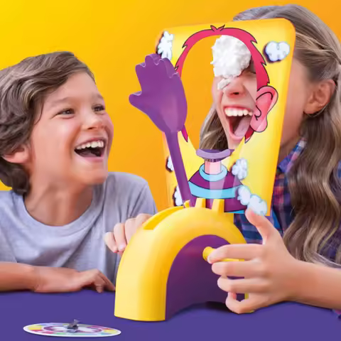 Pie Face Game Whipped Cream in the Face Family Board Game for Kids Funny Party Game Gadgets Prank Ga