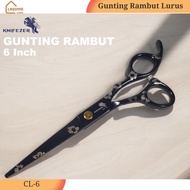 Stainless Steel Buffing Straight Hair Scissors 4Cr13