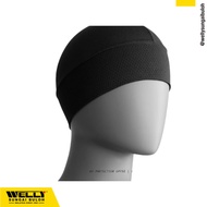 Dr. Jones Half Cap Black (Skull Cap)