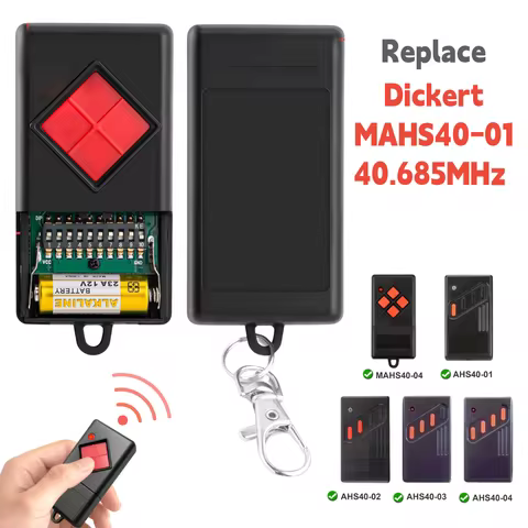 For Dickert MAHS40-01 40.685MHz AM 10 Dip Switch Handheld Transmitter Replacement for Dickert AHS40-